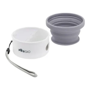 Silicone travel bowl for dogs with space for pouches Peti-to-Go PETI-185